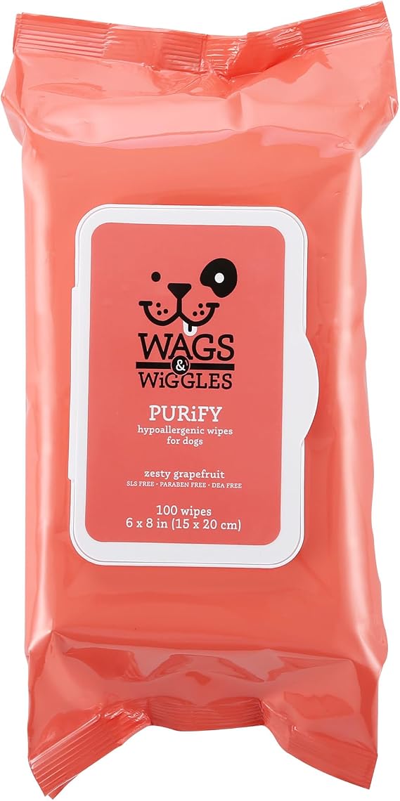 Wags & Wiggles Purify Hypoallergenic Wipes 100ct