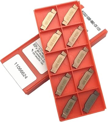 Slotting Tool N123G2 0300 0003 CR 1125 Carbide Insert Lathe Tool Slotting Blade Cutting Tool N123G2 Carbide CNC Lathe Tool TMP1105 Angle : N123G2 0300 CR 1125, Shank Diameter : 10PCS