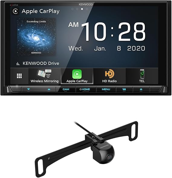 Kenwood Excelon DDX9907XR 6.8" Capacitive Touch Panel DVD Receiver Bluetooth & HD Radio | 6.8" High Definition Monitor | Plus KENWOOD CMOS-240U Universal Backup Camera