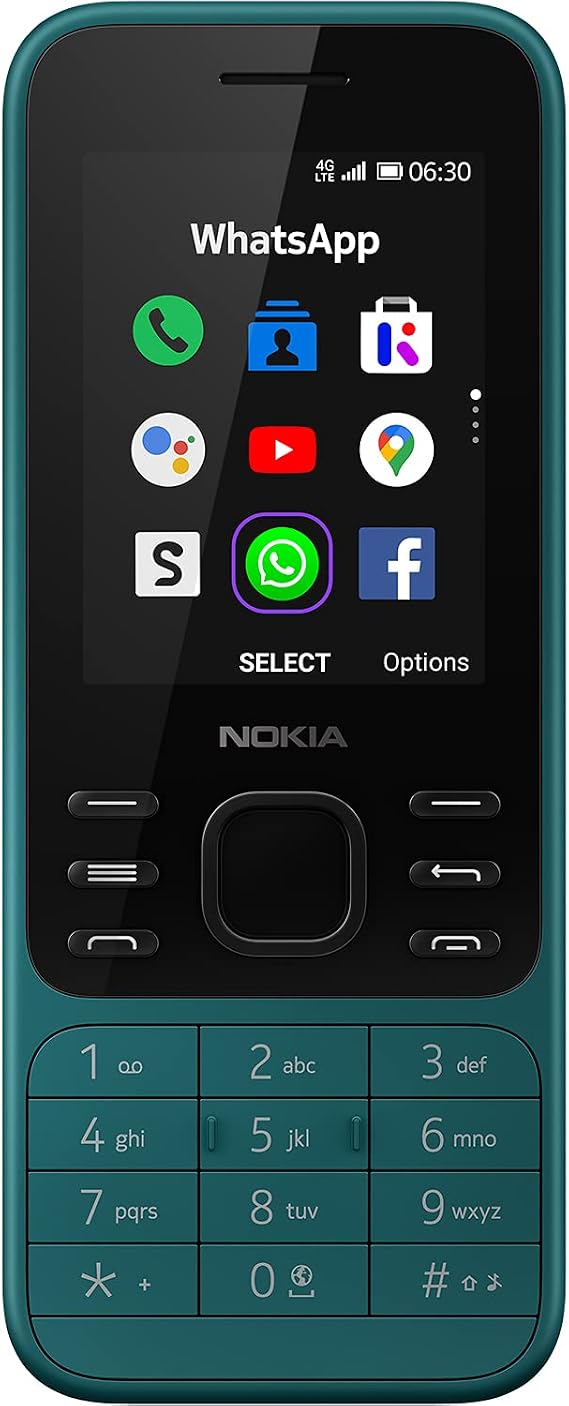 Nokia 6300 4G | Unlocked | Dual SIM | WiFi Hotspot | Social Apps | Google Maps and Assistant | Cyan Green