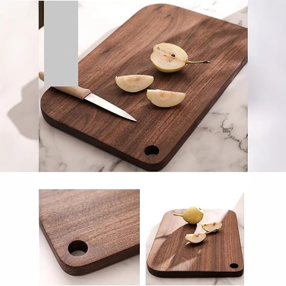 Deconox Acacia Cutting Board Antibacterial Washable Chopping Board Rectangular | Antibacterial and Washable Acacia Cutting Board, Ideal for Your Hygienic and Durable Chopping Works (35*22*1.6cm)