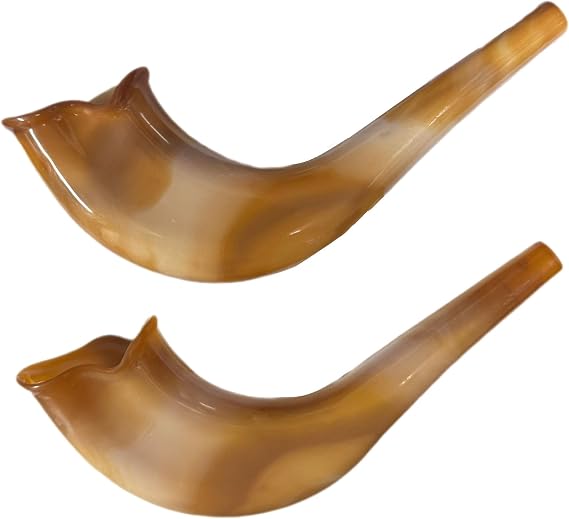 Plastic Toy Shofar Natural Finish (2-Pack)