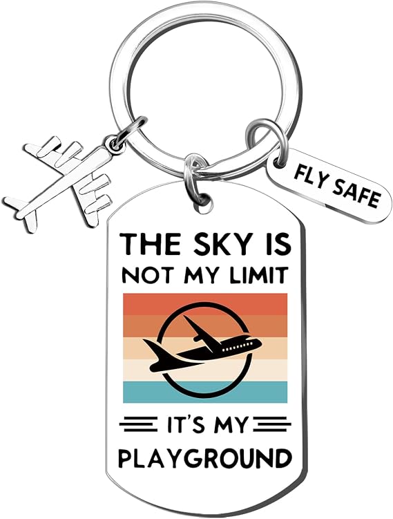 Pilot Gifts Pilots Airplane Keychain Gifts for Flight Attendant Aviation Lovers Cool Pilot Gift for Men Women Airplane Accessories Gifts for Pilots in Training Birthday Gift for Flight Attendants
