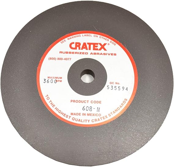 Cratex #608F Rubberized Abrasive Wheels 6X1/2X1/2 Fine