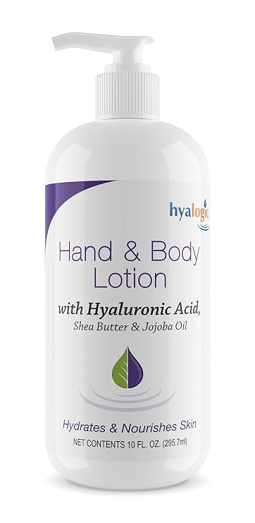 Hyalogic HA Hand & Body Lotion - Hyaluronic Acid Moisturizer, Skin Care, Body Lotion for Women/Hand Lotion, Hydrating Body Cream for Dry Skin - 10 Ounce