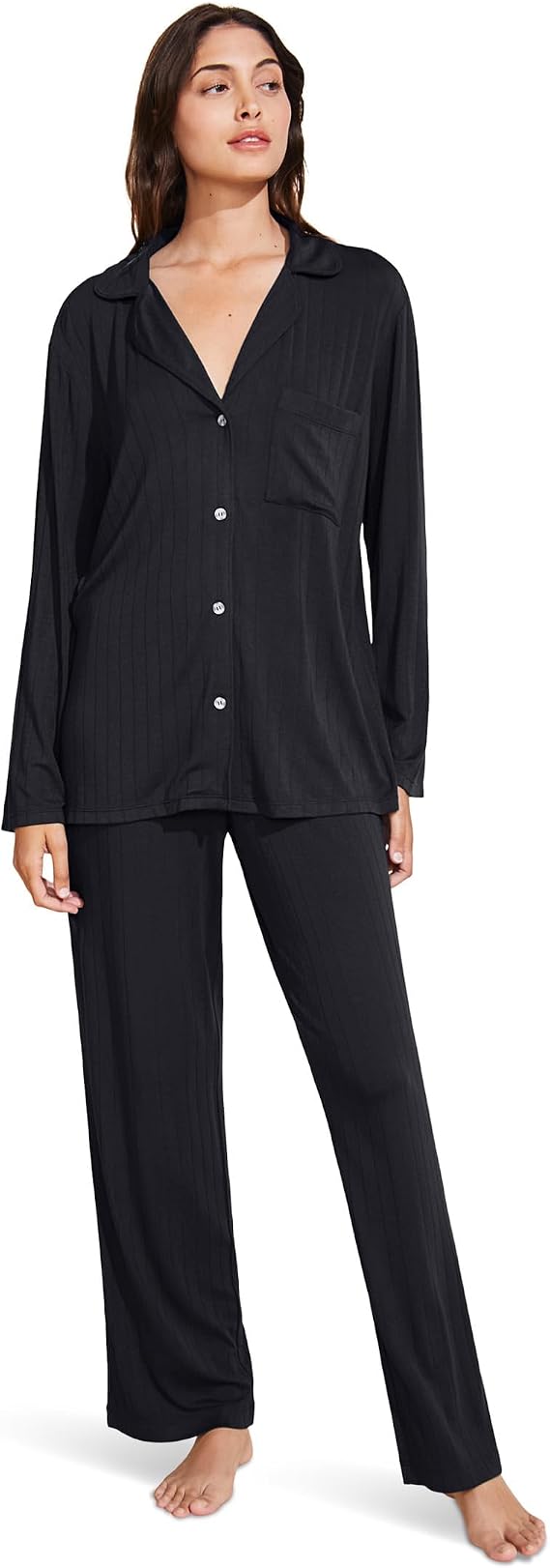 Eberjey Women's Gisele Rib The Long Pajama Set