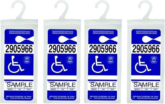 Handicap Placard Holder - Ultra Transparent Disabled Parking Permit Placard Protective Holder Cover with Large Hanger by Tbuymax (Set of 2) (Pack of 2)