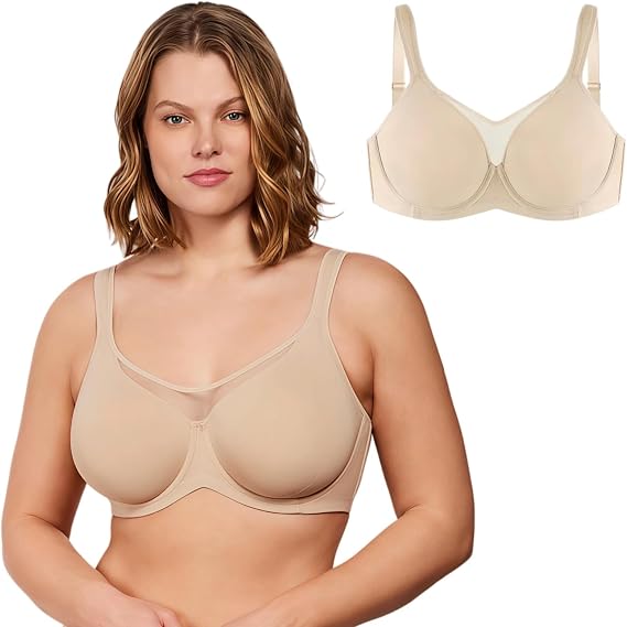 Soft Cloud Minimizer Bra - Seamless, Full Coverage Underwire Bra for Women