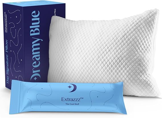 DreamyBlue Signature Adjustable Shredded Memory Foam Pillow Queen