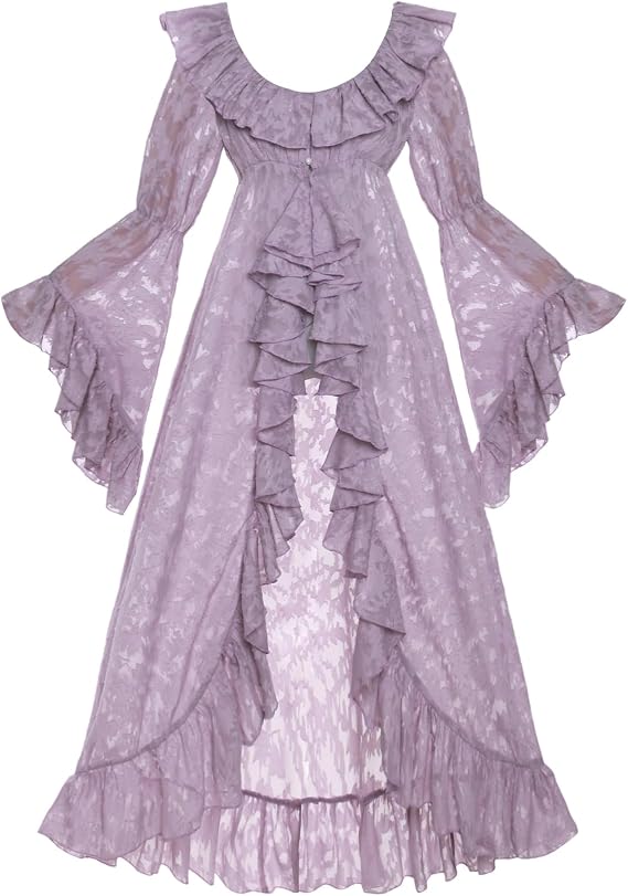 Vibsion Regency Over Dress Womens Jane Austen Costume Overdress