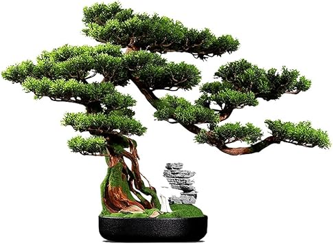 Artificial Tree Simulation Welcome Pine Bonsai Living Room Desktop Green Plants Pot Porch Artificial Plant Thuja Ornaments Suitable As Simulation Bonsai-A