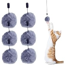 6Pcs Cat Tree Replacement Parts Interactive Cat Ball Toy Replacement Hanging Kitty Dangling Toy for Scratching Posts & Towers Ball