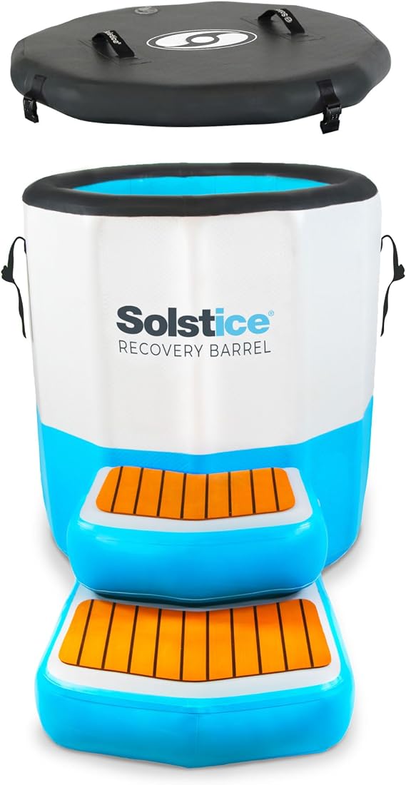SOLSTICE Inflatable Cold Plunge Ice Bath Tub, Barrel Pod Chiller-Ready