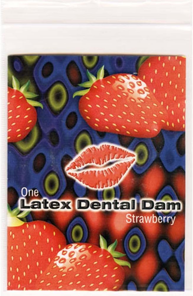 LINE ONE Latex Dental Dam, Strawberry