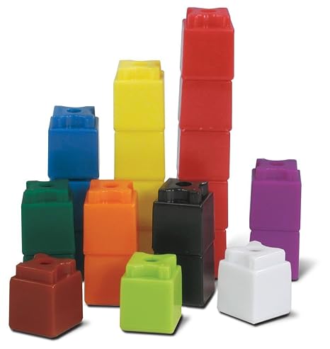 Hand2mind Interlocking UniLink Cubes, Plastic for Early Math, Connecting for Kids Learning, manipulatives, Counting for Preschool Classroom Supplies (Set of 500)