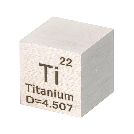PATIKIL Titanium Cube, 10mm Ti Density Cube
