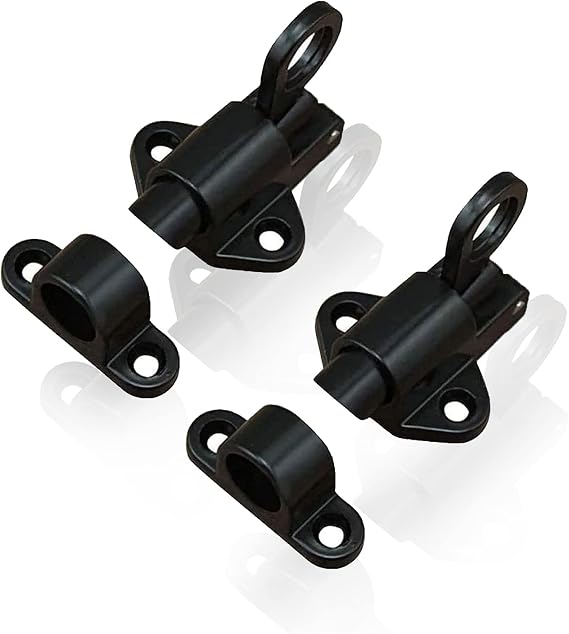 1Pc Small Thick Slide Barrel Door Bolts Window Latches Gate Lock Security Guard Black
