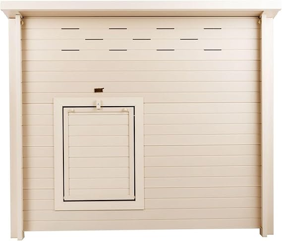 New Age Pet ECOFLEX Fontana Jumbo Chicken Coop, Urban Barn for 4 to 6 Chickens, Easy Assembly, Eco Friendly & Durable, Tan
