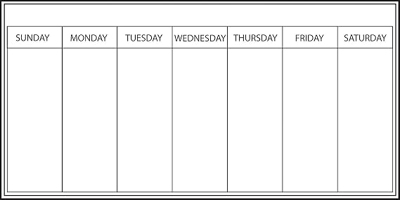 WallPops WPE98895 Whiteboard Weekly Calendar, White & Off-White