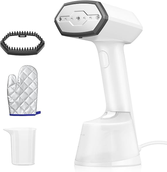 Clothes Steamer, 1500W Handheld Steamer for Clothes with 280ml Tank, Lightweight Steamer Clothing, Fast 15s Heat Up Garment Steamer, Portable Hand