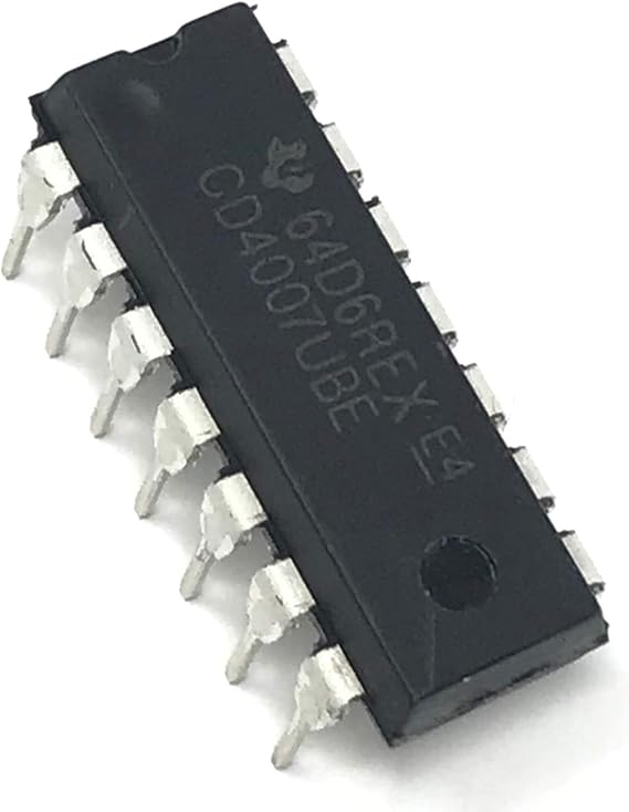 CD4007UBE CD4007 CMOS Dual Complementary Pair Plus Inverter Breadboard-Friendly (Pack of 1)