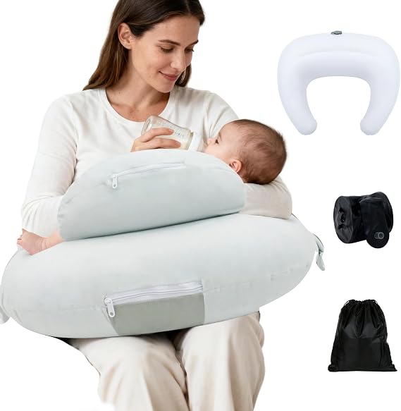 KAKIBLIN Nursing Pillow, Inflatable Breastfeeding Pillows