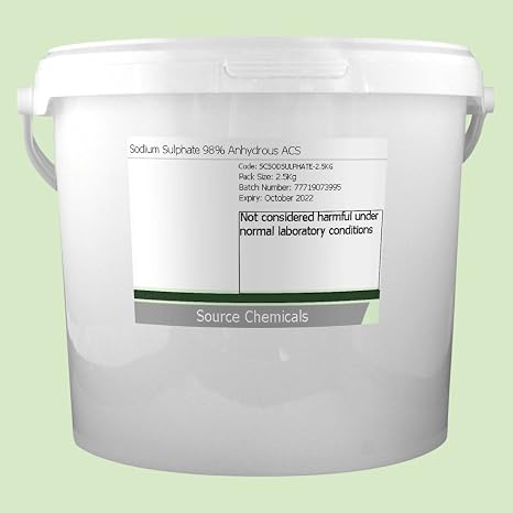 Sodium Sulphate 98% Anhydrous ACS 2.5Kg Including Delivery