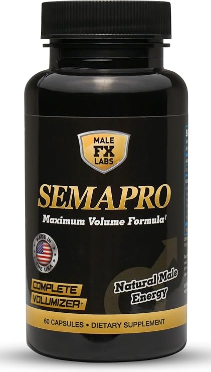 SEMAPROTM Extreme Semen Volumizer and Male Energy Formula - All Natural Endurance, Stamina & Semen Health - 60 caps (1 Month Supply)