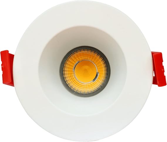 2 inch Round Downlight Luminaire, White Finish, LED Recessed Light Fixtures Dimmable 8W=60W, 600 Lumens, CRI 90+, IC Rated, Air Tight, Damp Location, ETL Listed, Super White 5000K