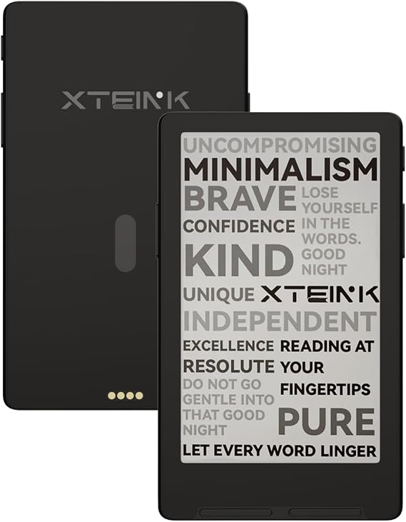 XTEINK X4 Classic Pocket eReader, Ultra-Light 68g & 4.9mm Thin, Space Black