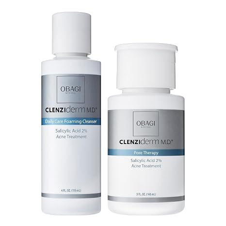 Obagi CLENZIderm M.D. Daily Care Foaming Acne Cleanser Acne Treatment with 2% Salicylic Acid (BHA)