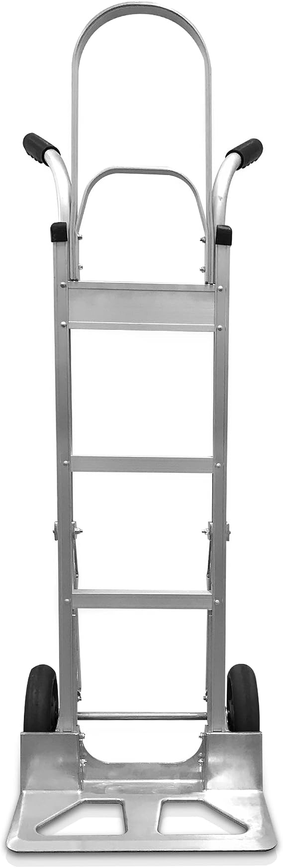 Half Pallet of 8 Fully Assembled Heavy Duty Hand Trucks - Aluminum Dolly Cart for Moving - 500 Pound Capacity - 8" Rubber Wheels - 54" H x 18.5" W with 17.5 x 9 Nose Plate.