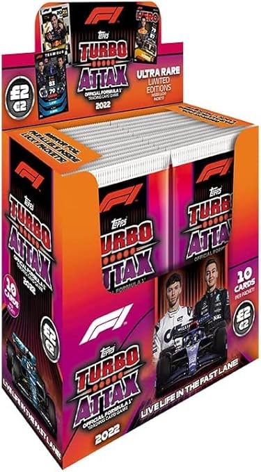 Topps - Turbo Attax Formula 1 2022 - Full Box - Official F1 Trading Cards - 240 Cards Included