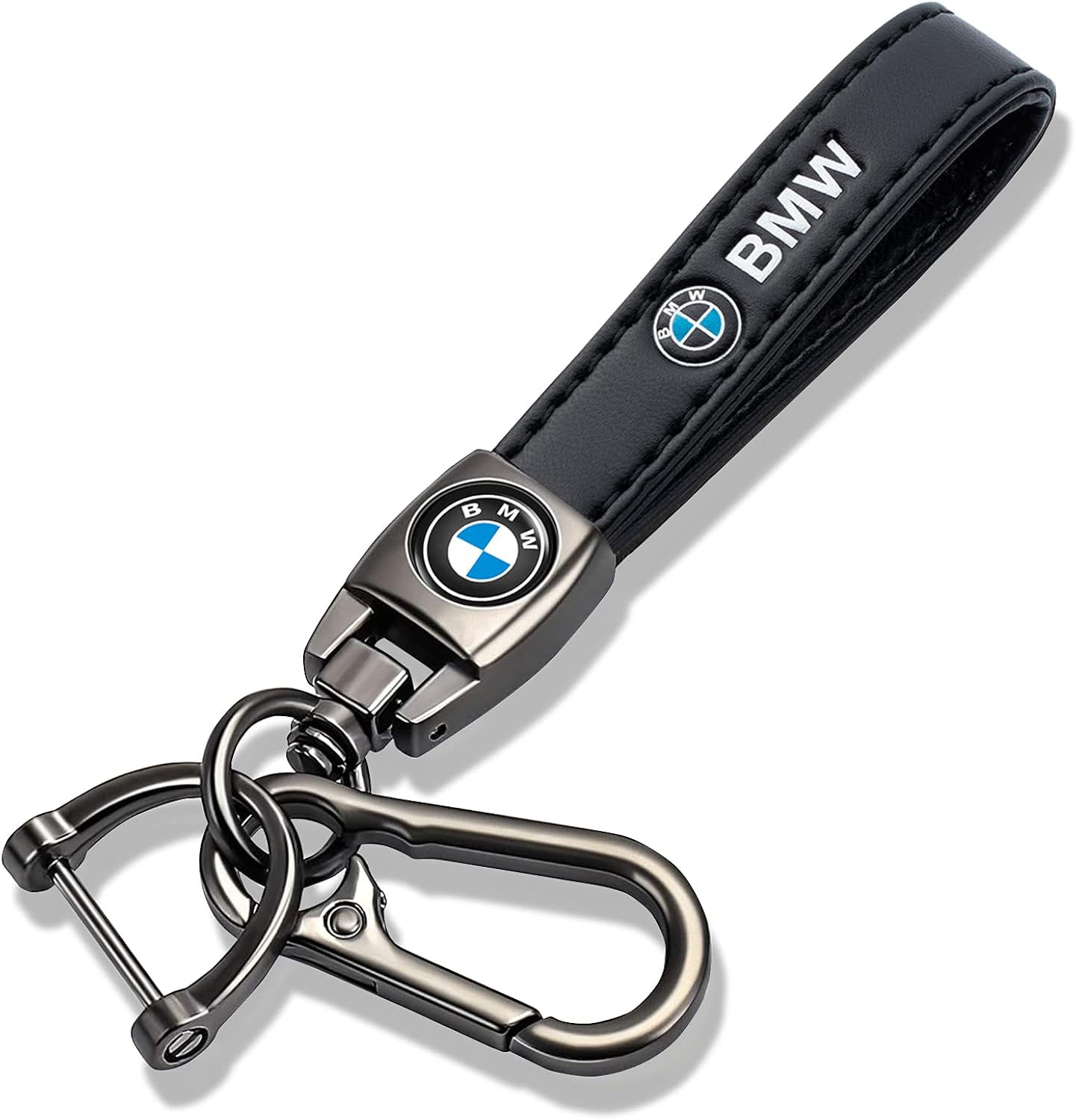 of leather car logo keychain set for BMW 1 3 5 6 series X5 X6 Z4 X1 X3 X7 7 M series key chain key chain family gift for men and women black&hellip