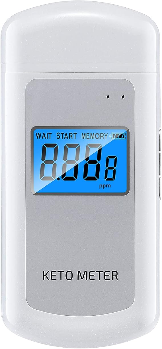High Precision Ketone Breath Meter Professional Rechargeable Home Ketosis Meter - Ketone Breath Monitor Analyzer with 10 Mouthpieces | Ketosis Breath Tester for Tracking Your Ketones