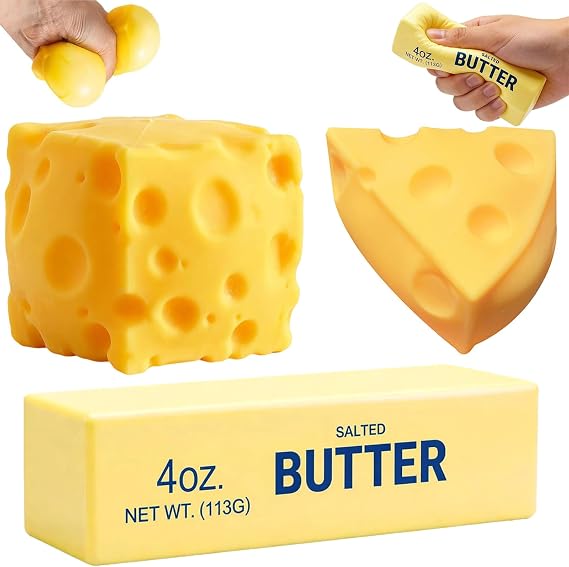 Butter Squishy, Cheese Squishy, 3PCS Slow Rising Squishy Toys
