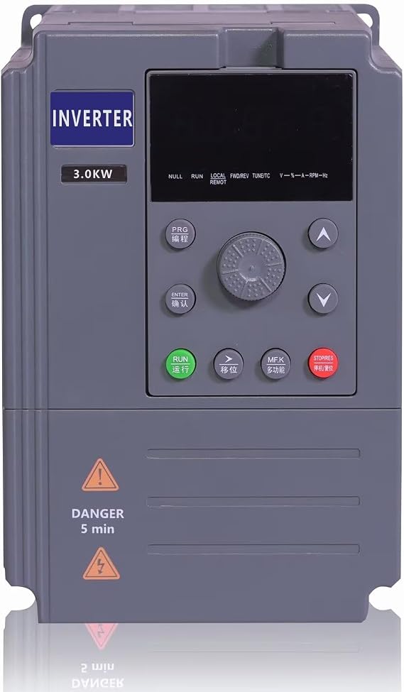 4HP 3KW 13A VFD Single to 3 Phase, 220V~230V Single Phase Input Three Phase Output VFD Variable Frequency Drive, 1 Phase to 3 Phase VFD Inverter Converter