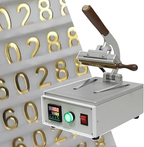 Digital Embossing Machine, With 26 Stamping Letter, Hot Foil Stamping Machine, Manual Tipper Stamper, Heat Press Machine,110V