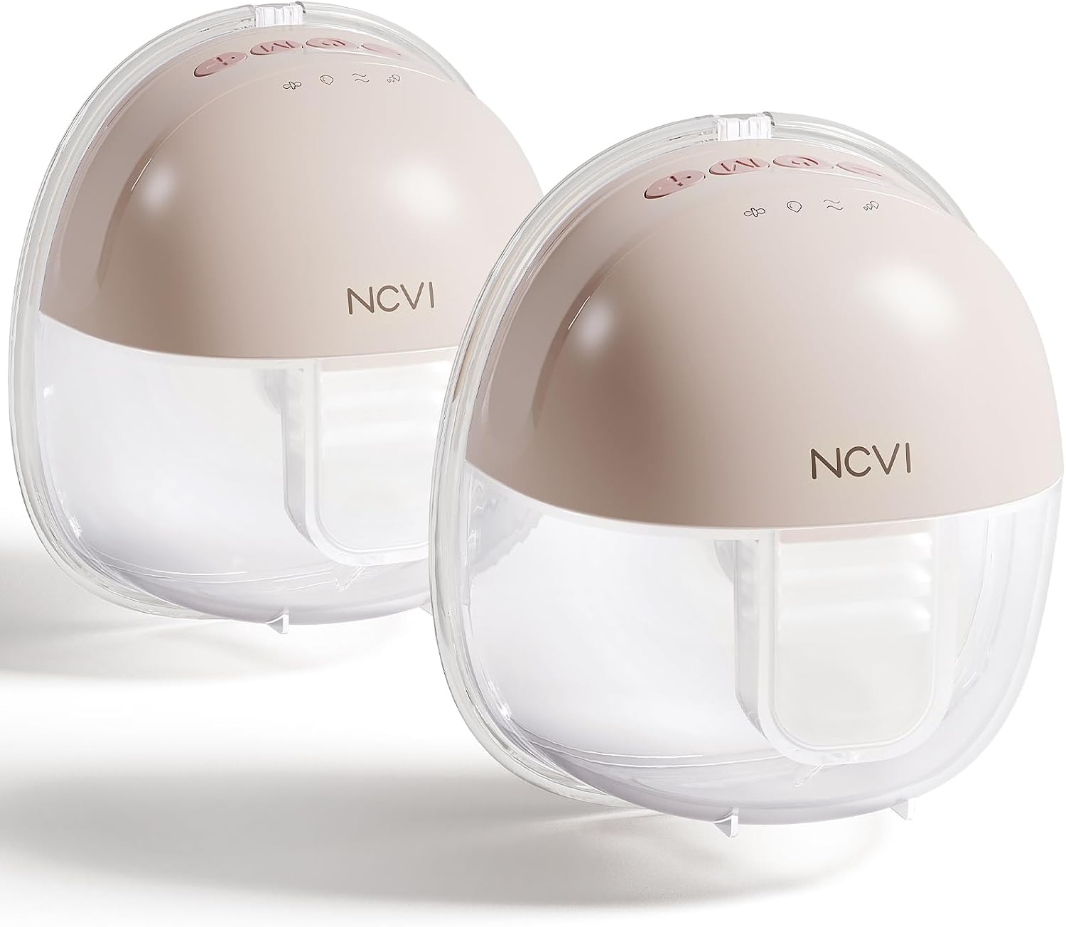 NCVI Breast Pump Hands Free, Wearable Breastfeeding Pump 8111, Portable Double Electric Pump with 4 Modes & 9 Levels, Wireless Milk Pump, Invisible & Ultra Quiet, 2124mm, 2 Pack