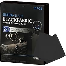 Fabric Color Tablets - 10 Piece In Wash Dye Sheets Deep Black Textile Restoring Formula, Clothing Refresh Solution | Cotton Silk Wool Jeans Pants Sweaters T Shirts Shoes Art Craft Home Laundry Garment
