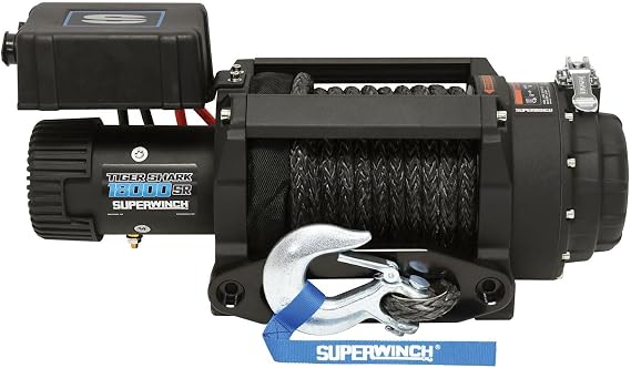 Superwinch 1518001 Tiger Shark 18000SR 12V DC Winch 18,000lb/8165kg