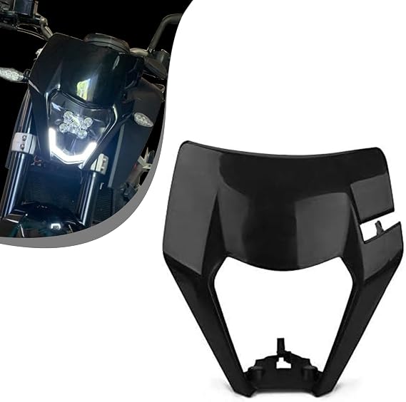 Motorbike Headlight Mask Head Light Cover Lampshade For 125XC-W 150XC-W 250XC-W 300XC-W 250EXC 300EXC 250EXC-F 350EXC-F 450EXC-F 500EXC-F Enduro Motocross Supermotor-Black