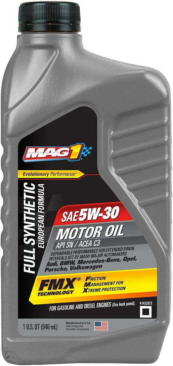 70167 Full Synthetic European 5W-30 C3 Motor Oil - 1 Quart