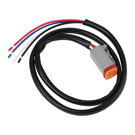 1pc 4 Pin Motorcycle LED Connector Plug Wiring Harness DT06-4S 0.7m Compatible with Harley-Davidson Compatible with Hella