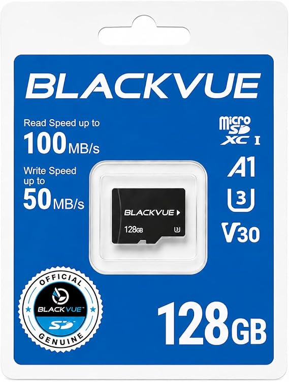 BlackVue Official 128GB microSD Memory Card for Dash Cams – UHS-I U3 High Speed High Endurance Card for BlackVue Dashcams