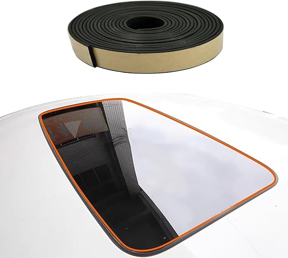 16.4Ft Car Sunroof Seal Car Weather Stripping Universal Car Windshield Weather Rubber Seal Strip Sunroof Seal Cover Leak Sound Proofing