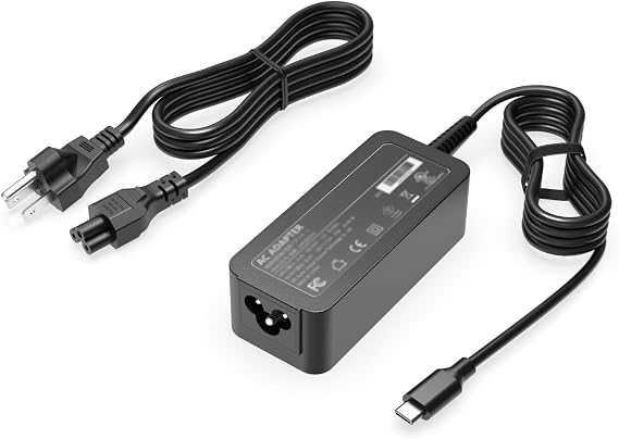 Fast Charger Fit for HP Chromebook Charger, 45W, USB C