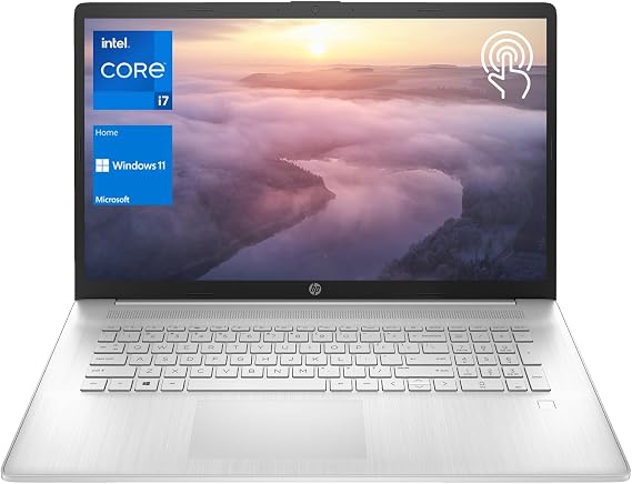 HP Essential 17t Business Laptop, 17.3" HD+ Touchscreen Display, Intel Core i7-1355U (> R5 7430U) High-Performance Tier Processor, 32GB RAM, 2TB SSD, HDMI, Fingerprint Reader, Wi-Fi 6, Windows 11 Home