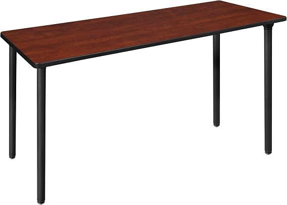 Regency Kee 60 x 24 in. Folding Training Seminar Table- Cherry Top, Black Legs