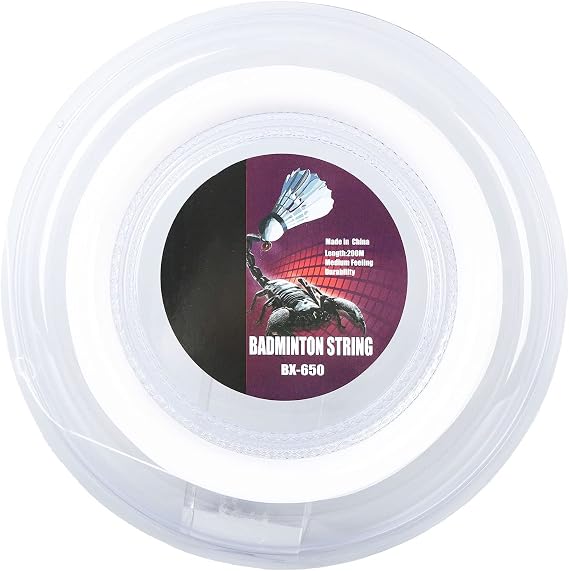 Gavigain Badminton Racquet String, 200m 0.72mm Badminton String with Excellent Elasticity and Strength Badminton Training Nylon String Line for Advanced Players and Team Training